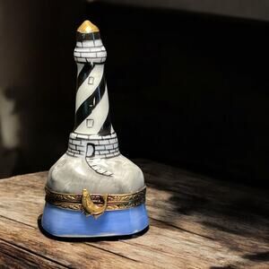 Authentic Numbered Limoges Lighthouse Trinket Box, Ring Box, Limited Edition